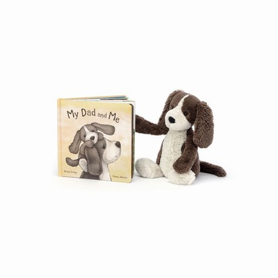 Jellycat My Dad and Me and Bashful Fudge Puppy Medium USA | 92307OHKM